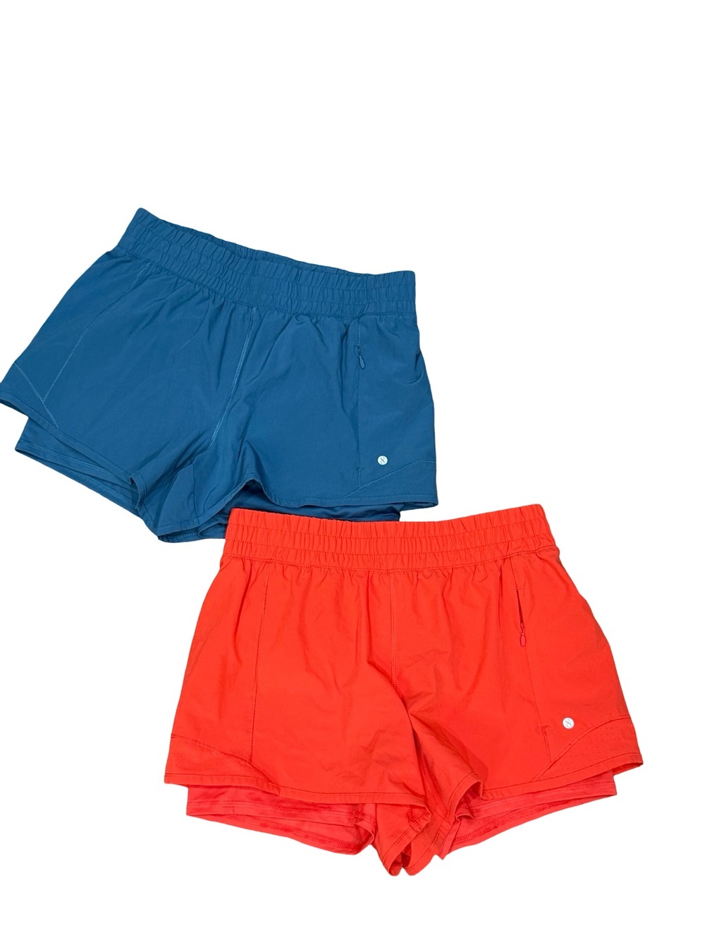 ✨ Layer 8 Women's Athletic Shorts Bundle Size Medium (2 Pairs: Red & Navy)